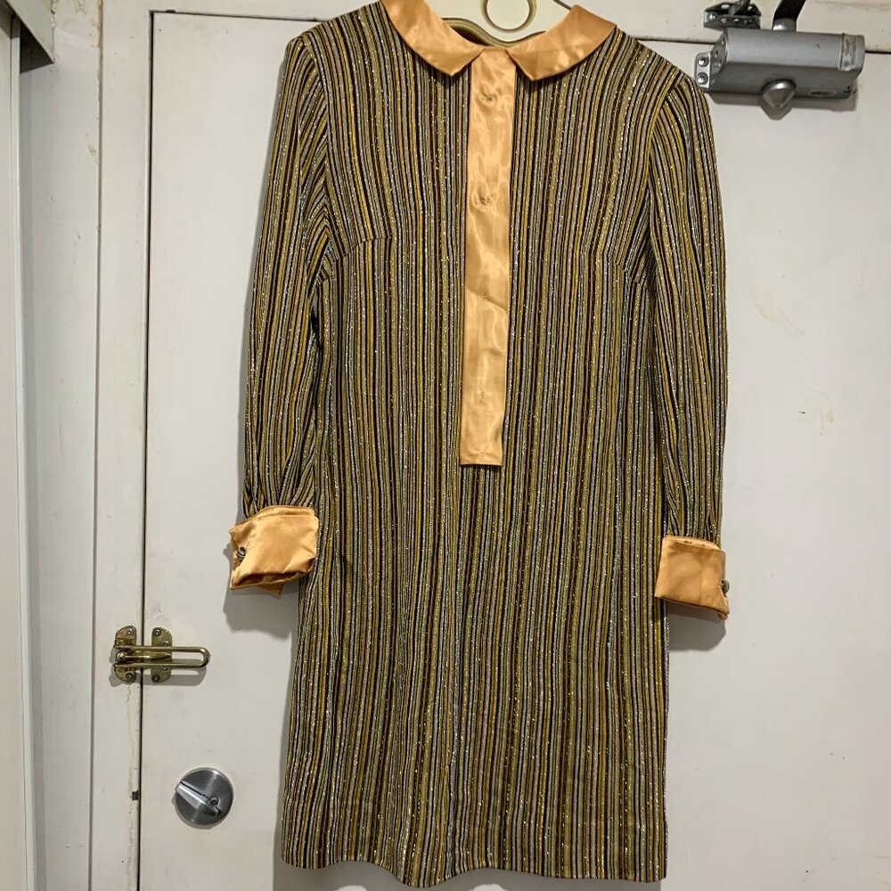 VINTAGE LONG SLEEVE STRIPE DRESSES SIZE S